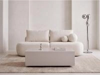 WFL GROUP Couchtisch 90 x 55 cm in Kaschmir &ndash; Niedriger Mobiler Sofatisch mit