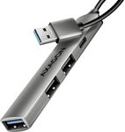 AXAGON HUE-STA USB-Hub 4 Port USB-C&reg;, USB-A 5 GBit/s Grau