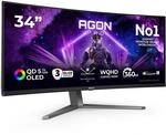AOC AGP346UCSD 34 Zoll Curved, UW-QHD USB Hub Monitor, 360Hz, QD-OLED Panel, 0.03ms