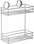 Smedbo Doppel Dusche Korb Design selbstklebend aus verchromtem Edelstahl, silber