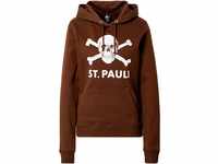 Do You Football FC St. Pauli Hoody Pullover Hoodie Totenkopf Damen Braun (M)