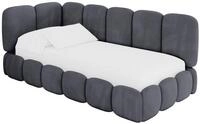 ALTDECOR Jugendbett ohne Matratze - AVRY 100x200 Dunkelgrau | Kinderbett...