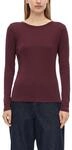 s.Oliver Damen Langarmshirt &ndash; Slim Fit, Rundhalsausschnitt, Jersey