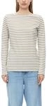 s.Oliver Damen Langarmshirt &ndash; Slim Fit, gestreift, U-Boot-Ausschnitt