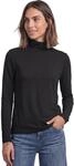Damen Langarm Shirt in Unifarbe mit Rollkragen