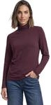 Damen Langarm Shirt in Unifarbe mit Rollkragen