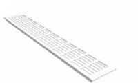MS Beschl&auml;ge Aluminium L&uuml;ftungsgitter Wei&szlig; RAL9016 Stegblech 100mm breit