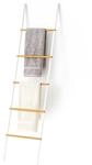 Relaxdays Handtuchleiter, Bambus & Eisen, HBT: 164 x 45 x 2 cm, Dekoleiter 5