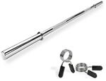 VirtuFit Kurzhantelstange 120cm mit Federclipverschluss 30mm