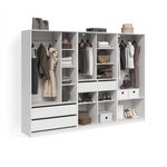 Livinity Kleiderschrank Trento Wei&szlig; | 3er Set
