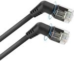 ACT CAT6A LAN Kabel D&uuml;nn 4mm U/FTP, 360&deg; abgewinkelt, 10m - DD1910 | ideal bei