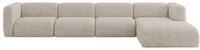 ALTDECOR Ecksofa in L-Form MIRA-L3 409x179x70 - Beige | Corner Sofa Bett...