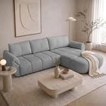 Ecksofa MASSIMO L-Form mit Schlaffunktion und Bettkasten, Grau (TORO 10) |...