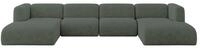 ALTDECOR Ecksofa in U-Form MIRA-U2 408x179x70 - Gr&uuml;n | Corner Sofa Bett...