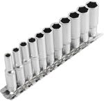 TECPO Steckschl&uuml;ssel Satz 1/2" 1/4" 3/8" Zoll M4-M16 E4-E20 XZN Biteinsatz Stecknuss