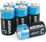 ABSINA Baby C Batterien LR14 1,5V Alkaline - Langlebige Batterie | 6er Pack...