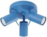 SOLLUX lighting Deckenleuchte innen LED GU10 3P rund himmelblau, Ring |...