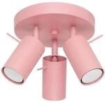 SOLLUX lighting Deckenleuchte innen LED GU10 3P rund rosa, Ring | Deckenlampe...
