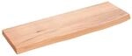 vidaXL Wandregal Hellbraun 60x20x2 cm Massivholz Eiche Behandelt