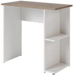 Vicco Schreibtisch Simple, Wei&szlig;/Artisan, 80 x 40 cm | mit zwei Ablagen zur