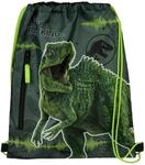 Undercover Jurassic World Schuhbeutel, Turnbeutel, Gr&uuml;n, Kunststoff,