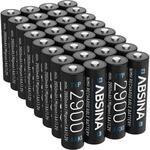 ABSINA Akku AA wiederaufladbar 2900 NiMH mit 1,2V & min. 2650mAh | 32er Pack