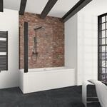 Schulte Badewannenaufsatz 1-teilig mit Seitenwand f&uuml;r 70er Badewanne,...