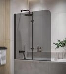 Badewanne Austin Schwarz Grauglass 5mm mit Nanobeschichtung 100 x 140cm...