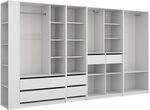 Vicco Kleiderschrank Elmo, Wei&szlig;, 50 x 200 cm | 5er Set, f&uuml;r flexible...