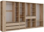 Vicco Kleiderschrank Elmo, Sonoma, 50 x 200 cm | 5er Set, f&uuml;r flexible...