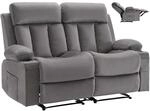 VEVOR Loveseat Relaxsessel elektrische Liegecouch mit W&auml;rmefunktion & Massage,