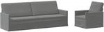vidaXL Sofa-Set 2 pcs Dunkelgrau Samt (V) | Samtpolsterung f&uuml;r Komfort und...