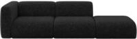 ALTDECOR Sofa Couchsofa MIRA-S3 296x89x70 - Schwarz | Corner Sofa Bett Eckcouch...