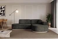 ALTDECOR Ecksofa in L-Form MARI-L1-v1 243x171x83 - Schwarz | Corner Sofa Bett