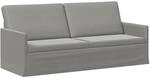 vidaXL 3-Sitzer Sofa Hellgrau 190 x 81 x 82 cm Samt (V)