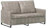 vidaXL 2-Sitzer Sofa Hellgrau 150 x 81 x 82 cm Kunstwildleder