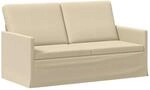vidaXL 2-Sitzer Sofa Creme 150 x 81 x 82 cm Stoff