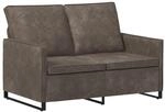 vidaXL 2-Sitzer Sofa Dunkelgrau 130 x 81 x 82 cm Kunstwildleder