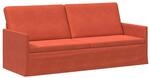 vidaXL 3-Sitzer Sofa Rot-Orange 190 x 81 x 82 cm Cordstoff | Bietet dauerhafte