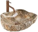 Rea - Isla Canyon Waschbecken, braun, Steinoptik - 49 x 37 x 14 cm