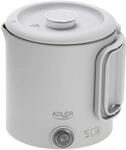 Adler Kompakter Reisewasserkocher 0,8 l 650 W | Klappbarer Griff Doppelte