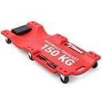 Relaxdays Werkstatt Rollbrett, HBT: 12x48x102 cm, rot | Montageliege...