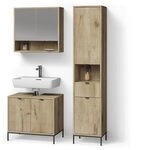 Livinity Badm&ouml;bel-Set ATERNO, Viking Oak 70 cm | 3-teilig &middot;...