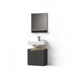 Livinity Badm&ouml;bel-Set Timavo, Anthrazit 60 cm | 2-teilig &middot;...