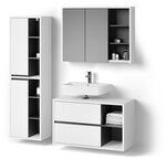 Livinity Badm&ouml;bel-Set Vomano, Wei&szlig; 100 cm | 3-teilig &middot;...