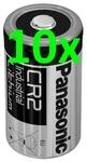 10x Lithium Batterie CR2 3V 850mAh CR17355, DLCR2, EL1CR2, CR15H270 AKKUman Set