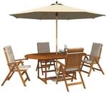vidaXL 5-teiliges Garten-Esszimmer-Set Natur Massivholz Akazie | Langlebiges