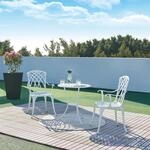 casa.pro Bistro Set Vena Balkonm&ouml;bel Set 3-teilig runder Bistrotisch mit 2...
