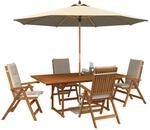 vidaXL 5-teiliges Garten-Esszimmer-Set Natur Massivholz Akazie | Langlebiges