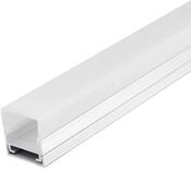 2m Alu Schiene Profil Mit Milchglas Abdeckung Kanal System F&uuml;r LED-Streifen -